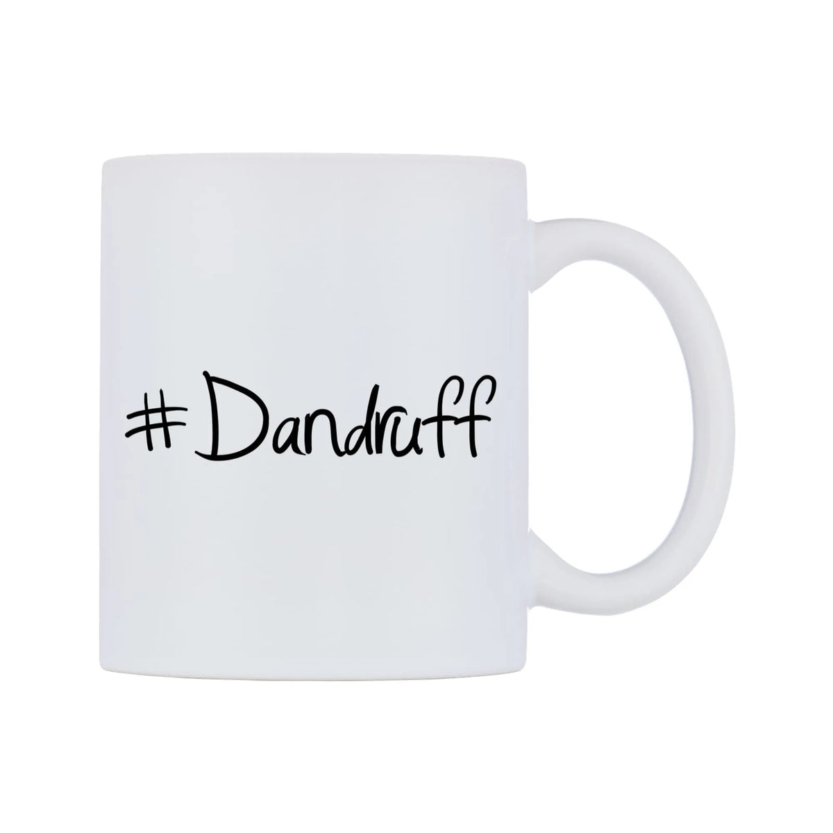 Dandruff Mug — mug, left side, on a white background