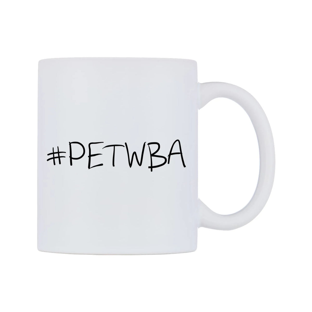 PETWBA Mug — mug, left side, on a white background