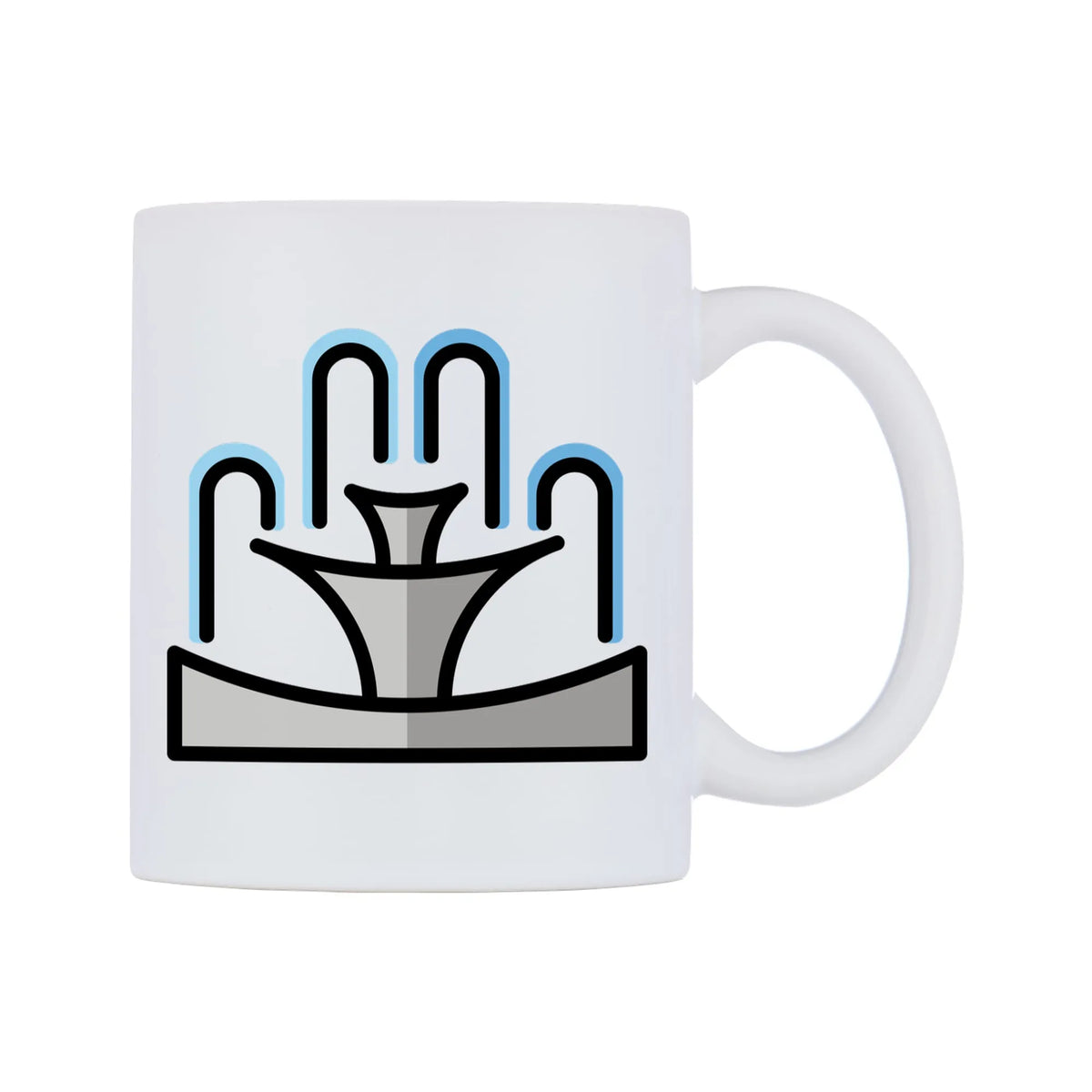 Fountain Emoji Mug — mug, left side, on a white background