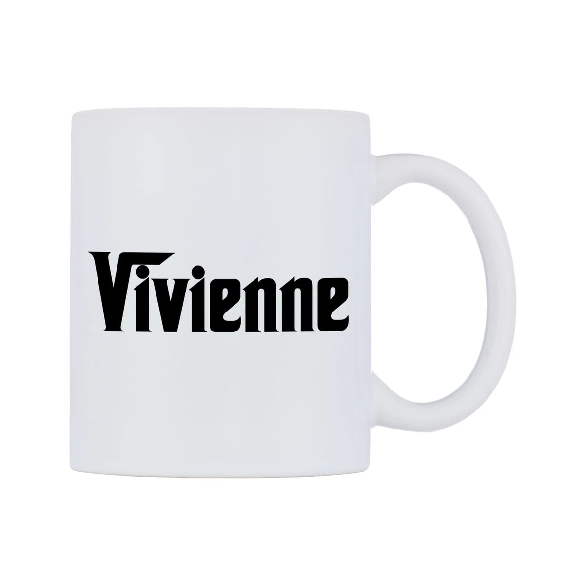 Vivienne - Godfather Themed Mug — mug, left side, on a white background