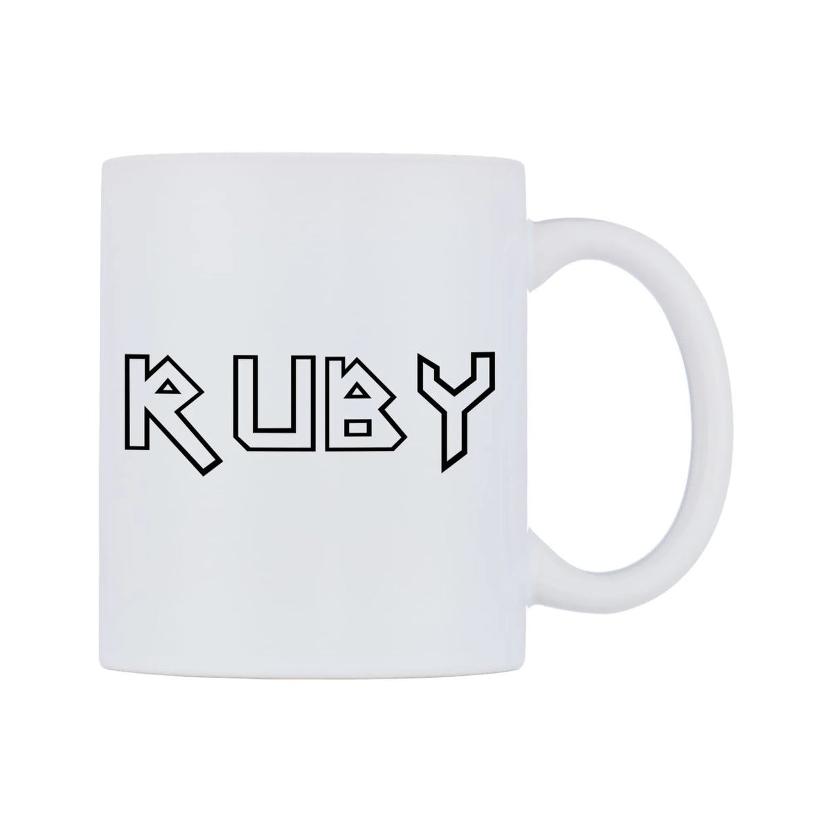 Ruby - Iron Maiden Themed Mug — white 11oz gloss mug, left side, on a white background