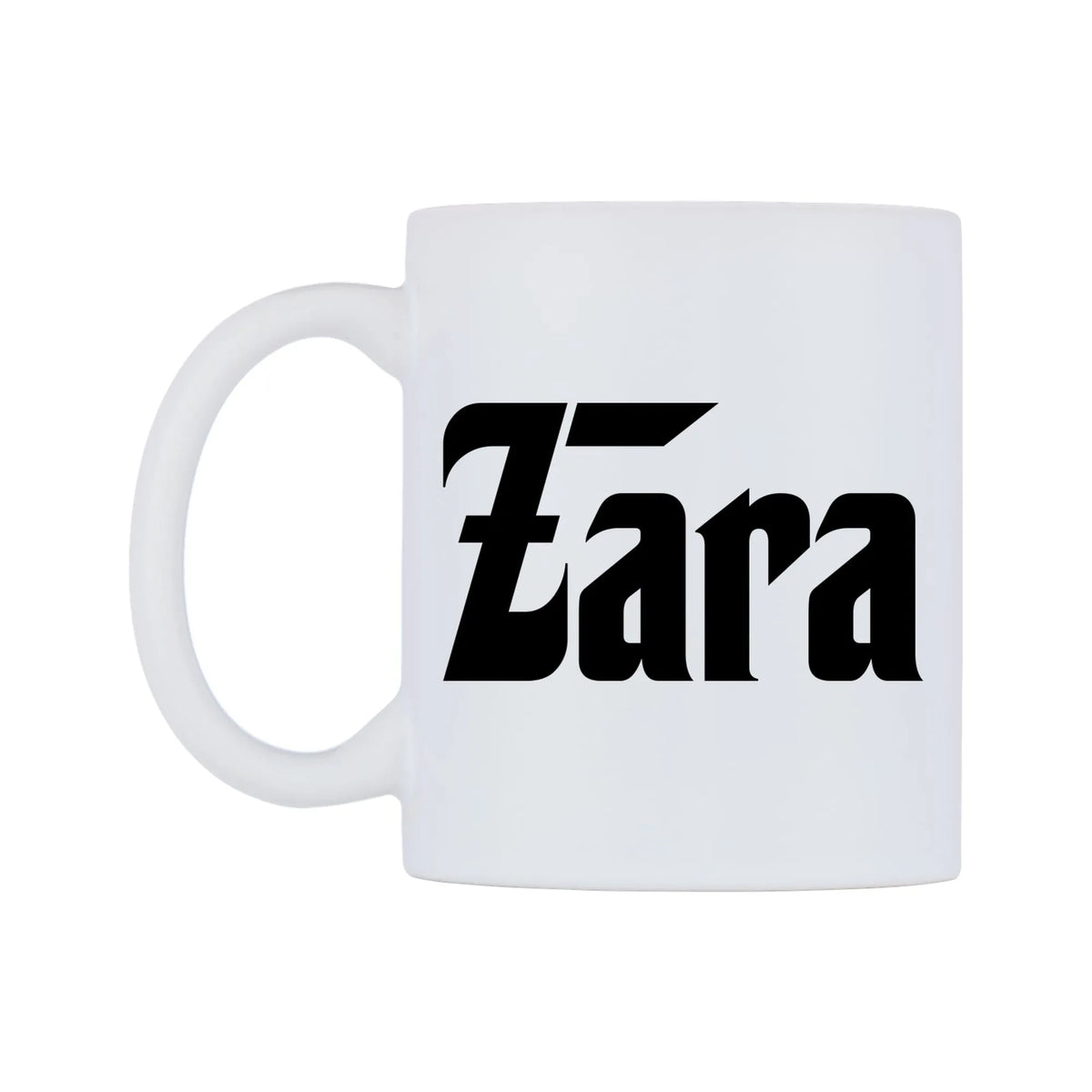 Zara - Godfather Themed Mug — white 11oz gloss mug, right side, on a white background