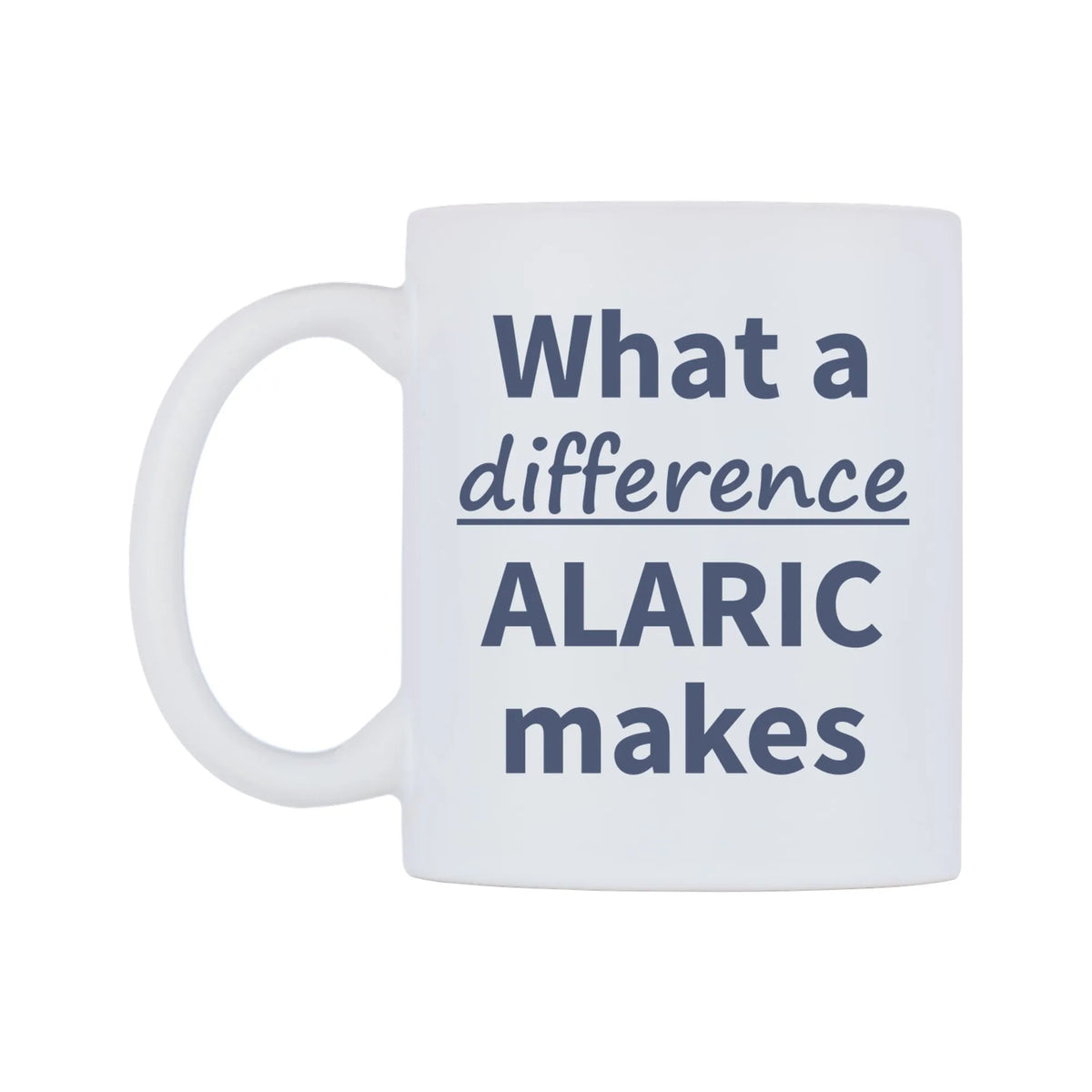 What a difference ALARIC makes Mug — mug, right side, on a white background