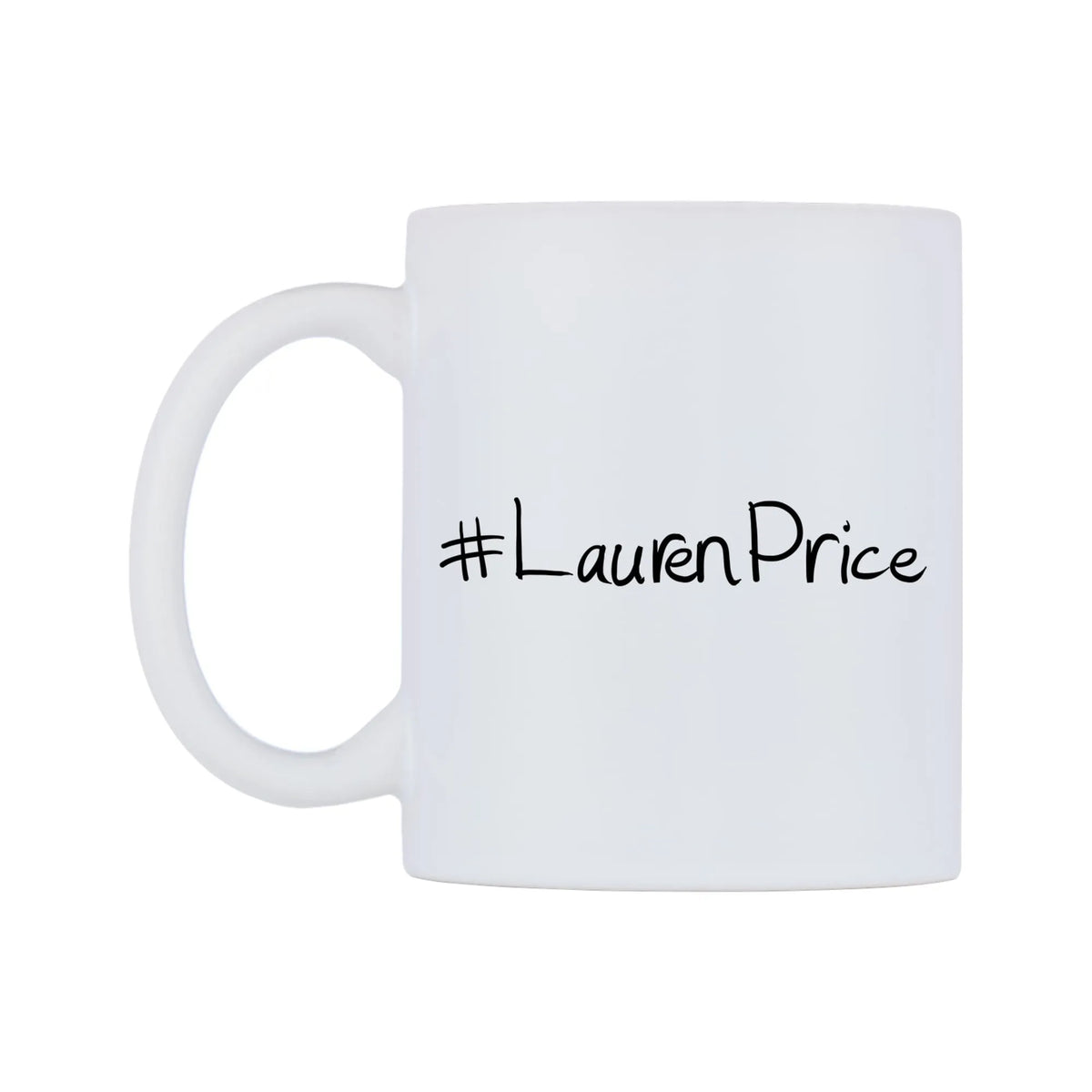 LaurenPrice Mug — mug, right side, on a white background