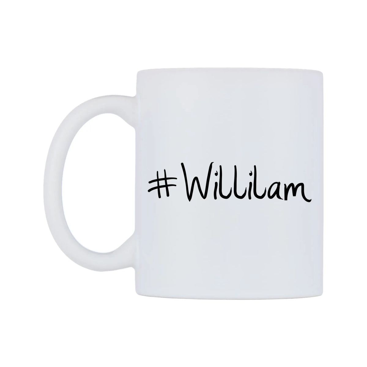 Willilam Mug — mug, right side, on a white background