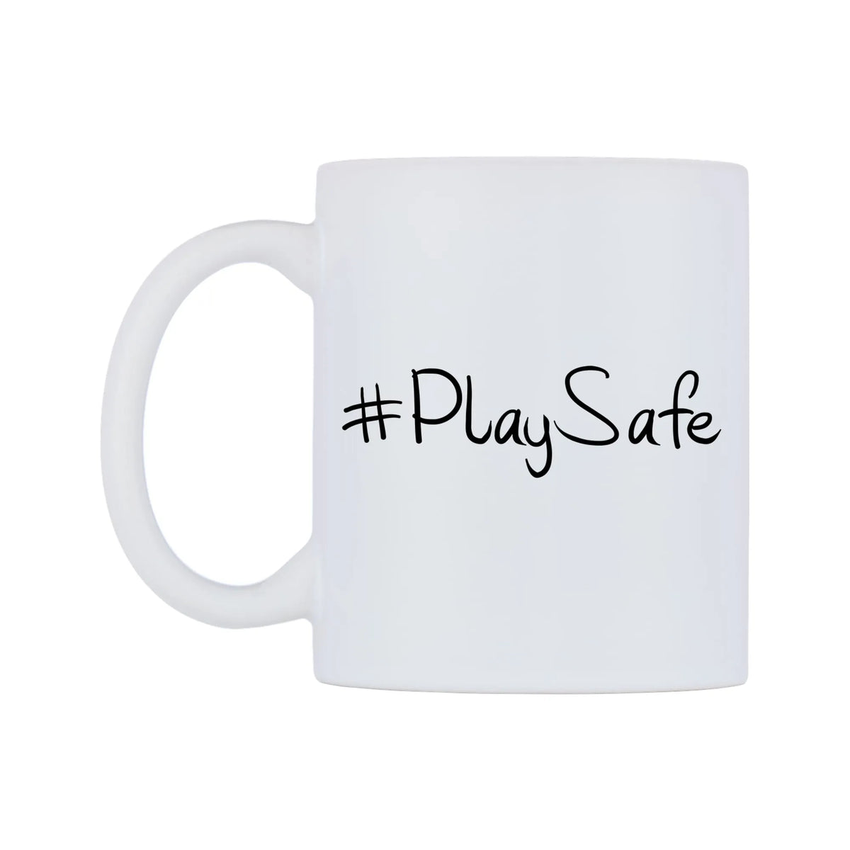 PlaySafe Mug — mug, right side, on a white background