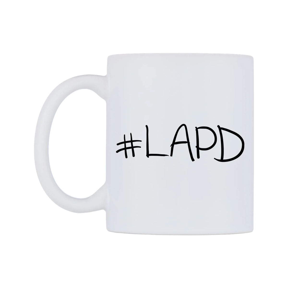LAPD Mug — mug, right side, on a white background