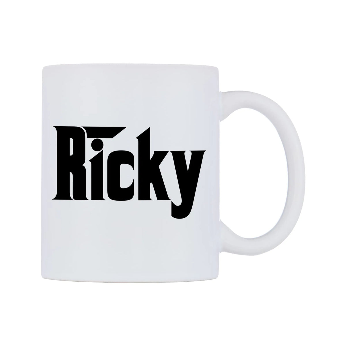 Ricky - Godfather Themed Mug — white 11oz gloss mug, left side, on a white background