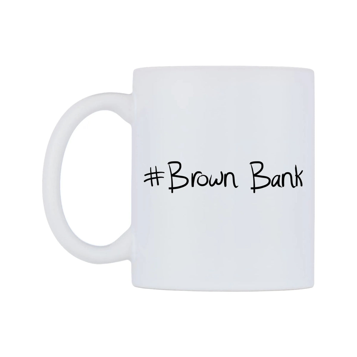 Brown Bank Mug — mug, right side, on a white background