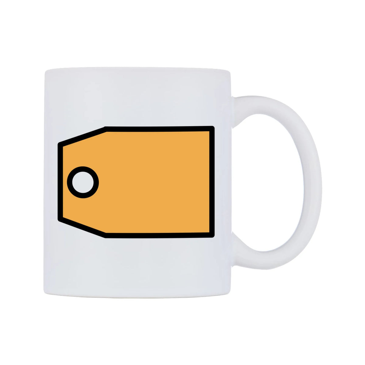 Label Emoji Mug — mug, left side, on a white background