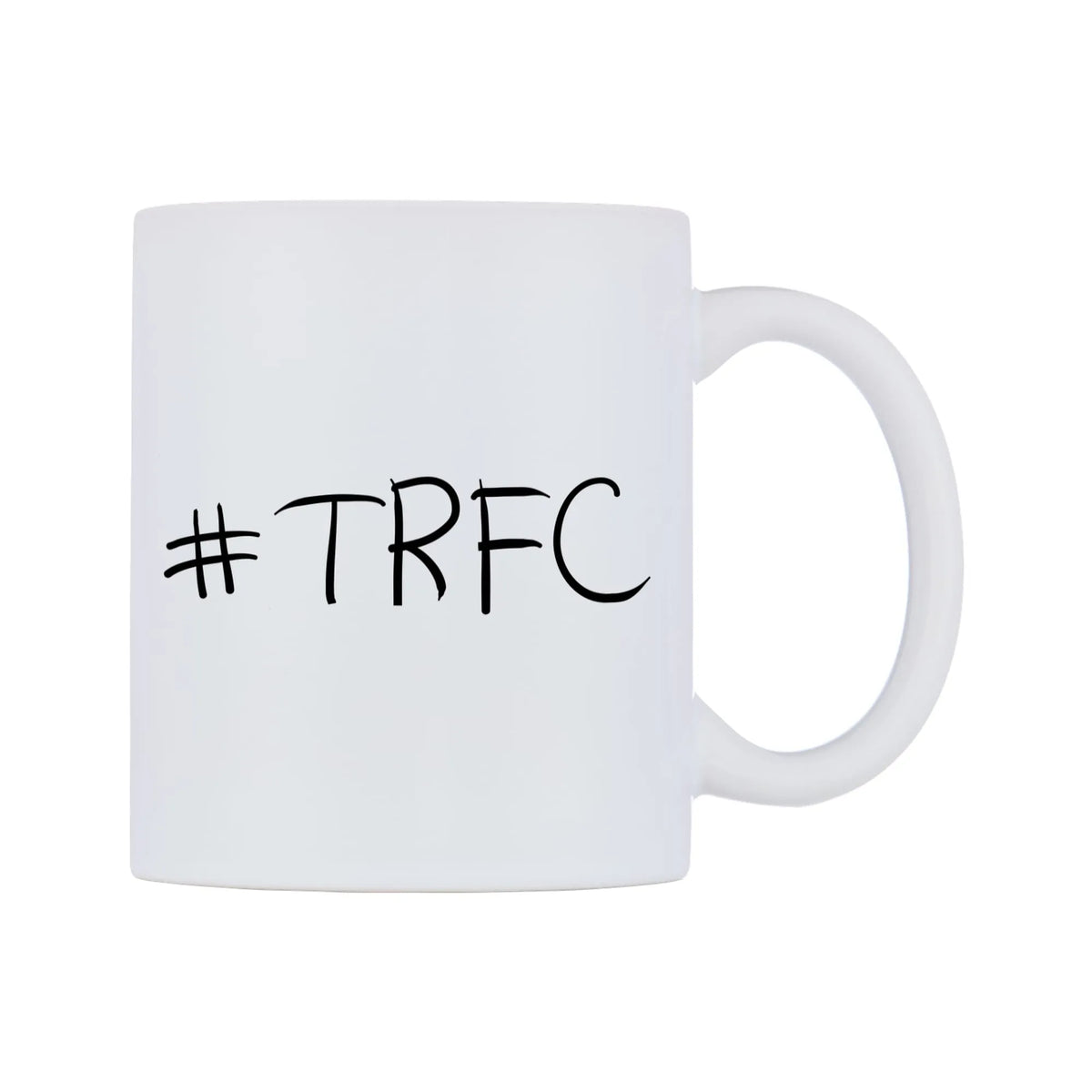 TRFC Mug — mug, left side, on a white background