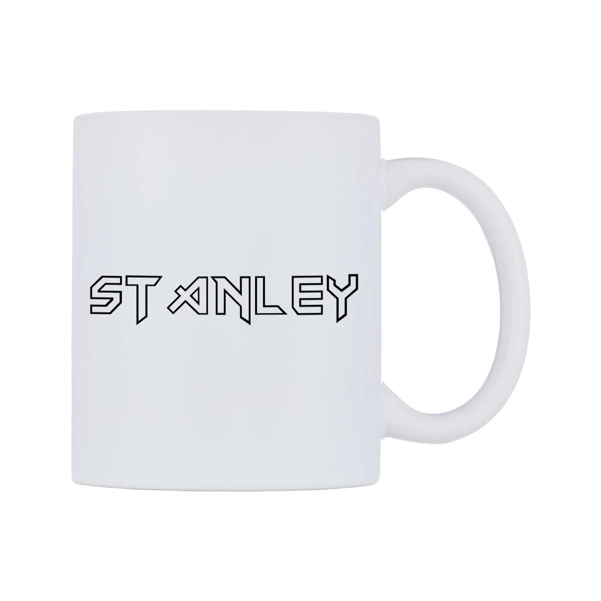 Stanley - Iron Maiden Themed Mug — white 11oz gloss mug, left side, on a white background