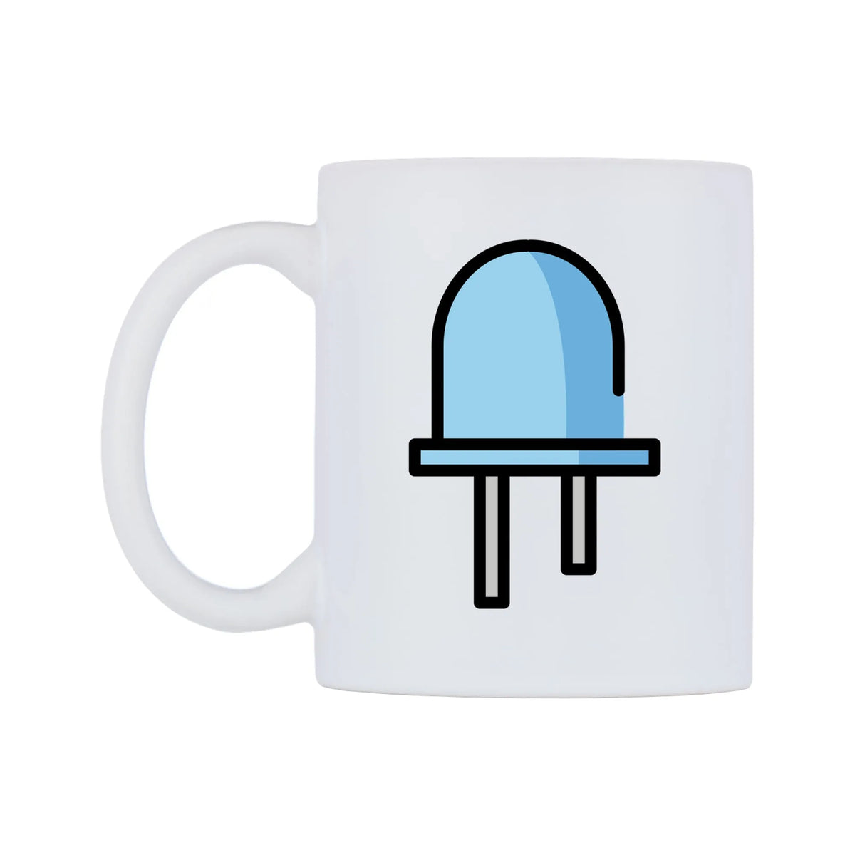 Led Emoji Mug — mug, right side, on a white background
