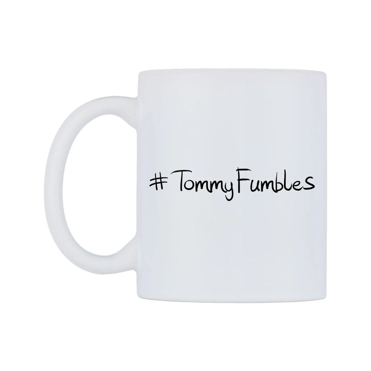 TommyFumbles Mug — mug, right side, on a white background