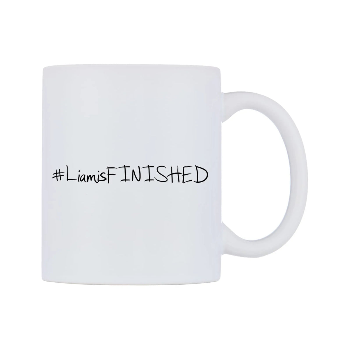 LiamisFINISHED Mug — mug, left side, on a white background