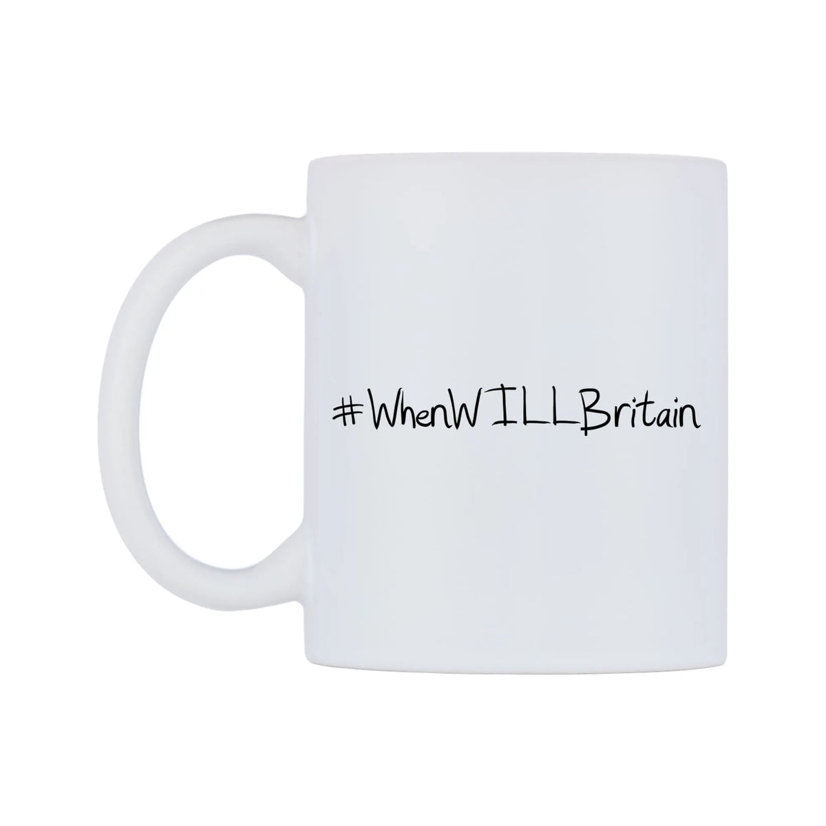 WhenWILLBritain Mug — mug, right side, on a white background