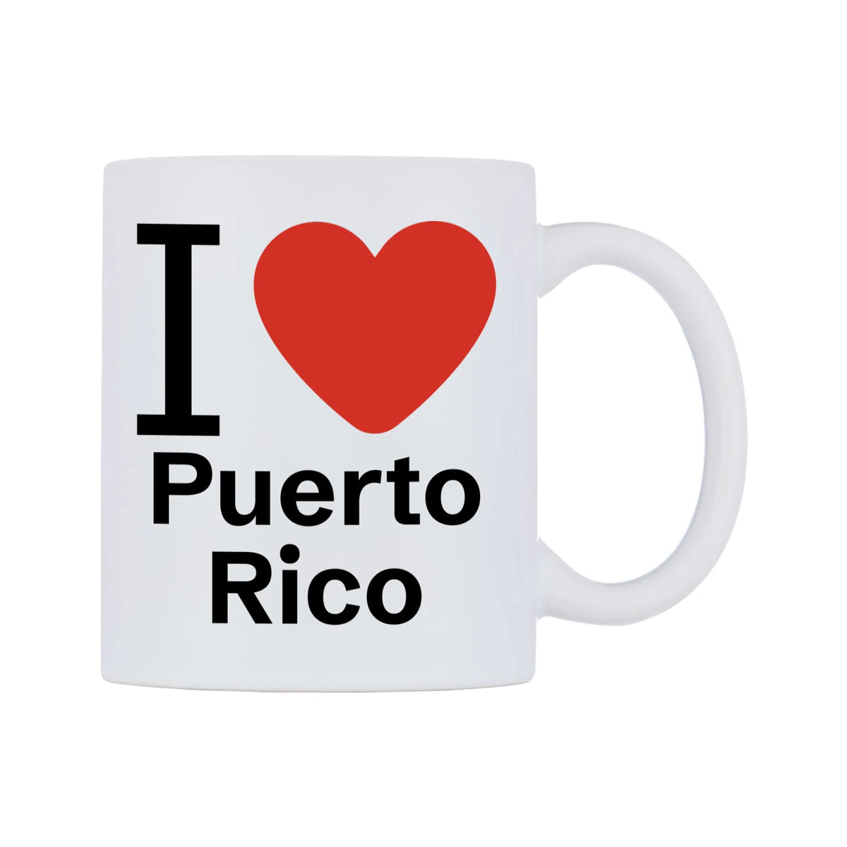 I Love Puerto Rico Mug — mug, left side, on a white background