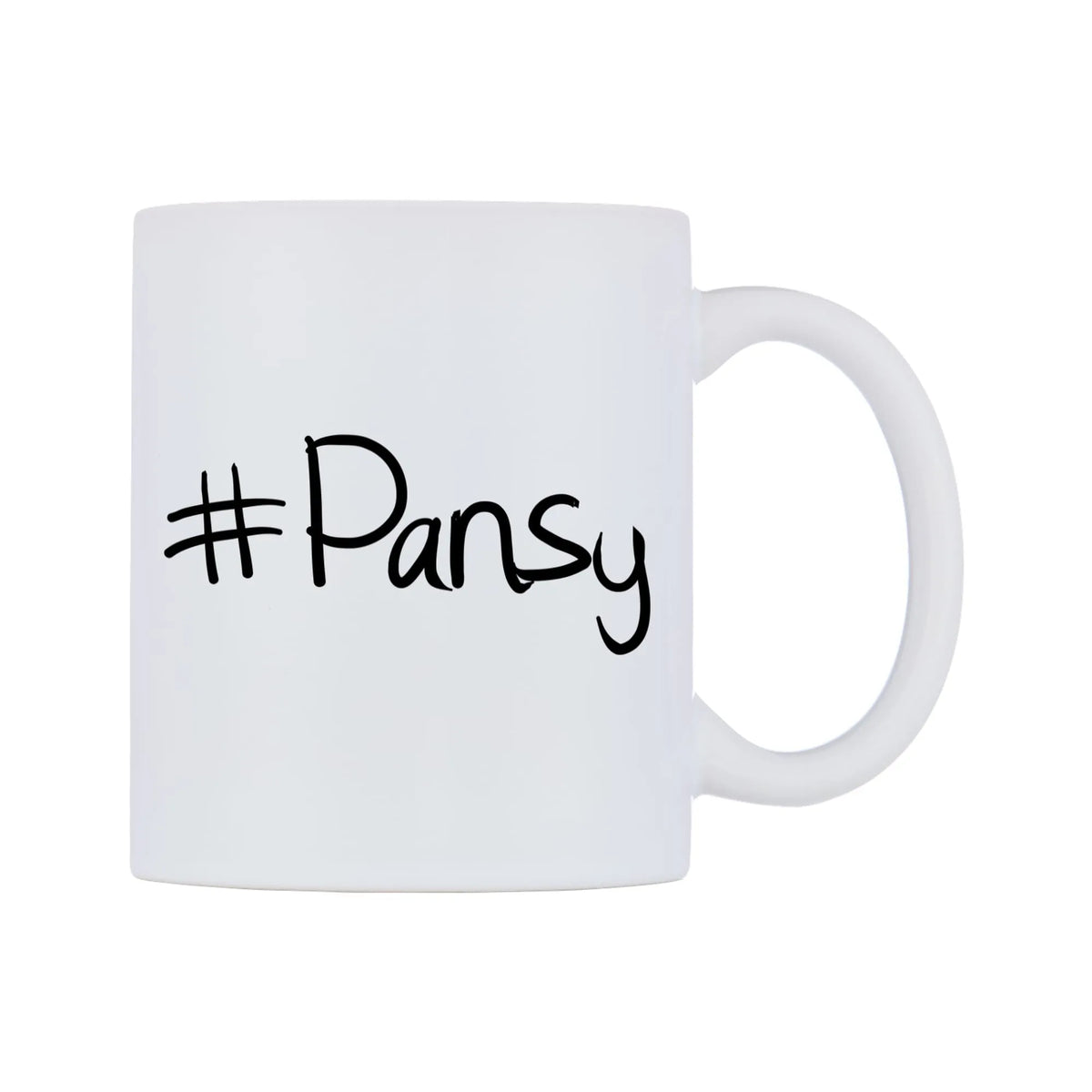 Pansy Mug — mug, left side, on a white background