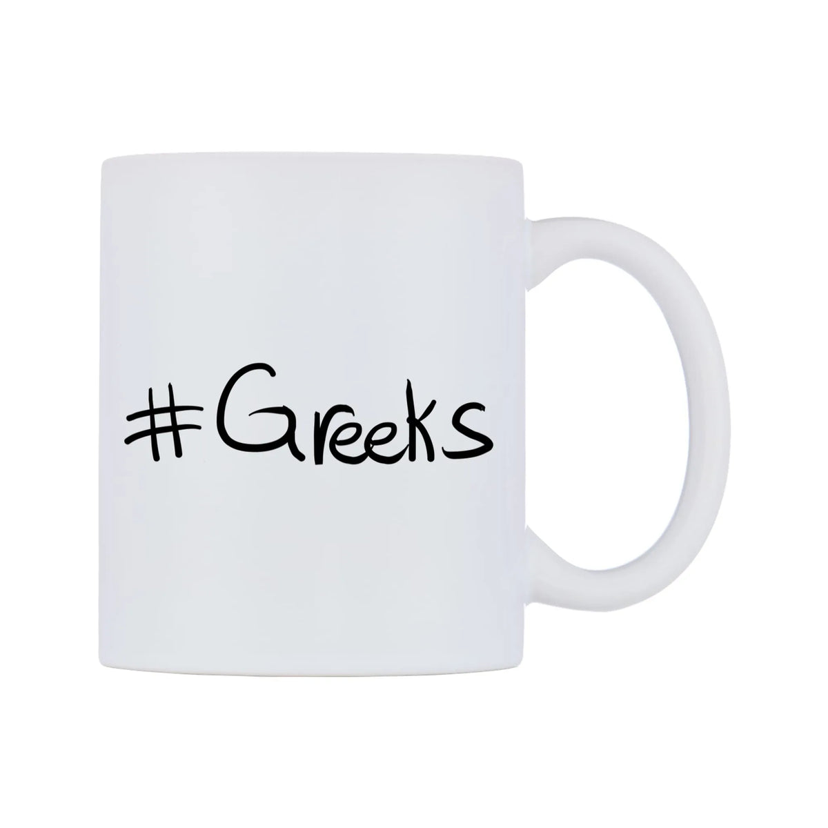 Greeks Mug — mug, left side, on a white background