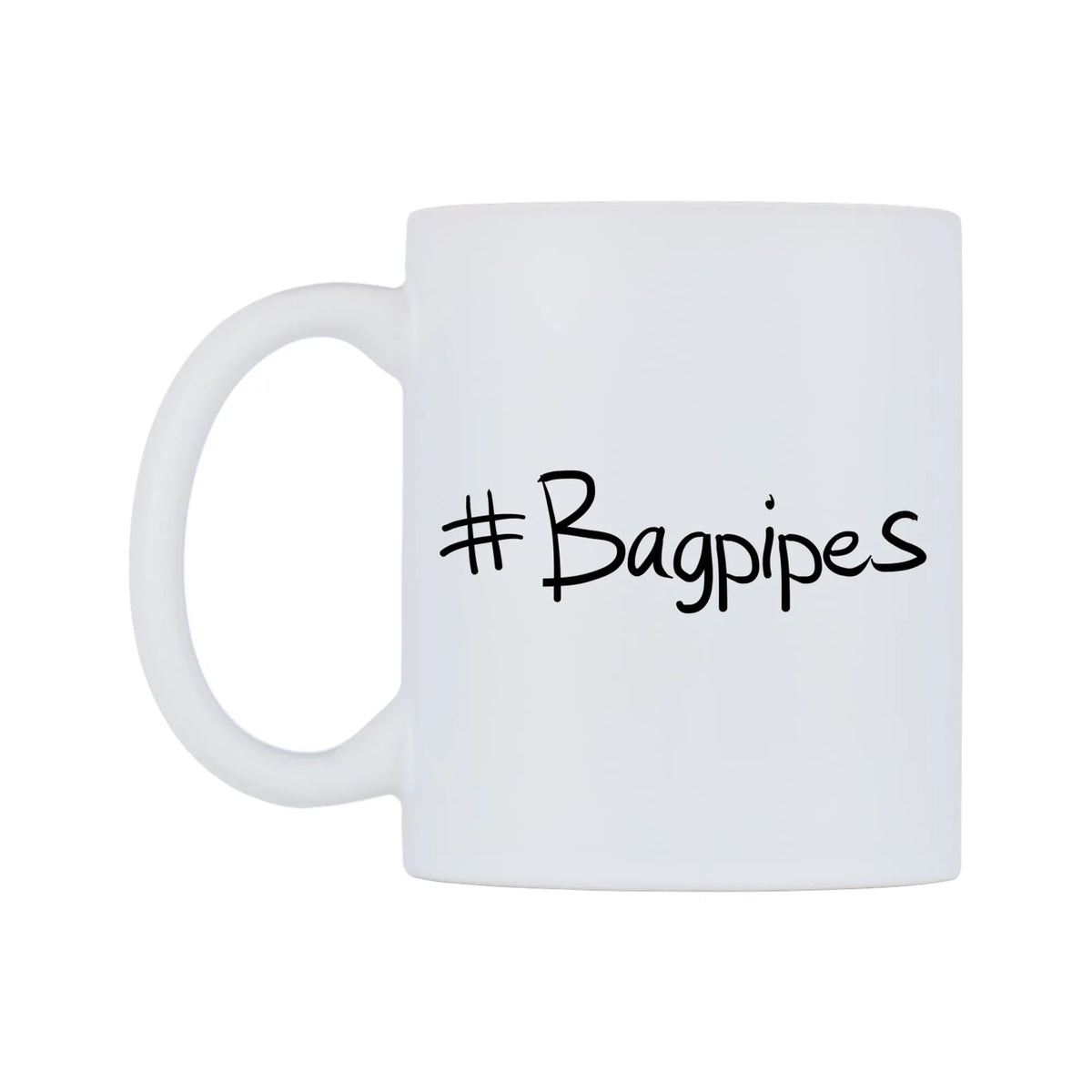 Bagpipes Mug — mug, right side, on a white background