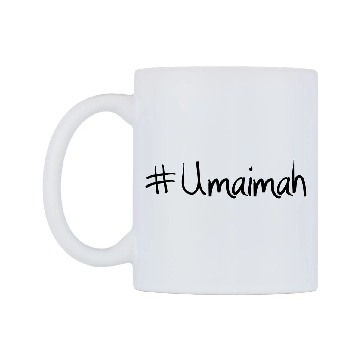 Umaimah Mug — mug, right side, on a white background