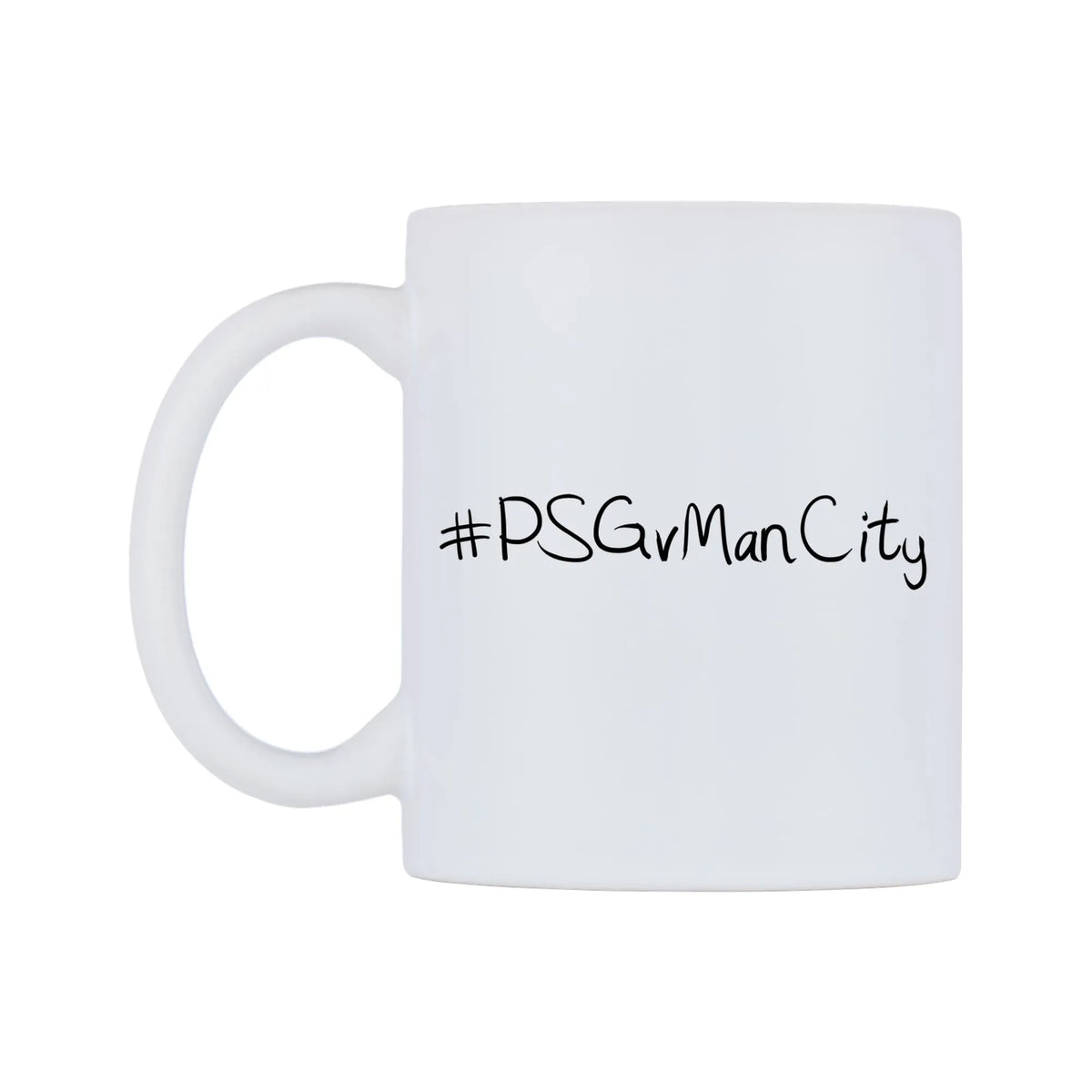 PSGvManCity Mug — mug, right side, on a white background