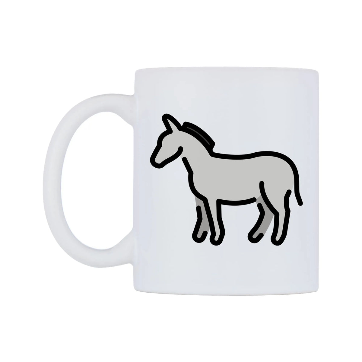 Donkey Emoji Mug — mug, right side, on a white background