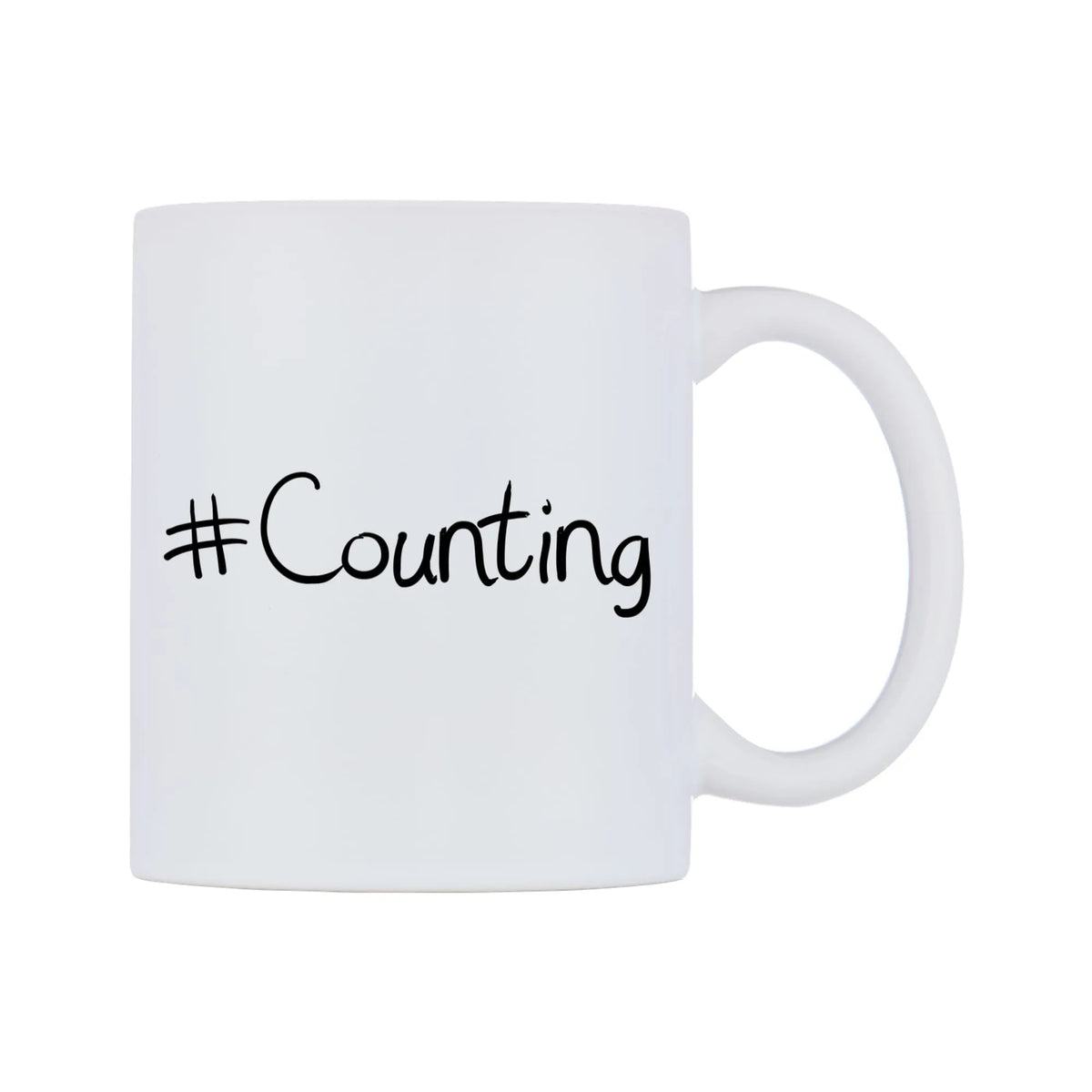 Counting Mug — mug, left side, on a white background