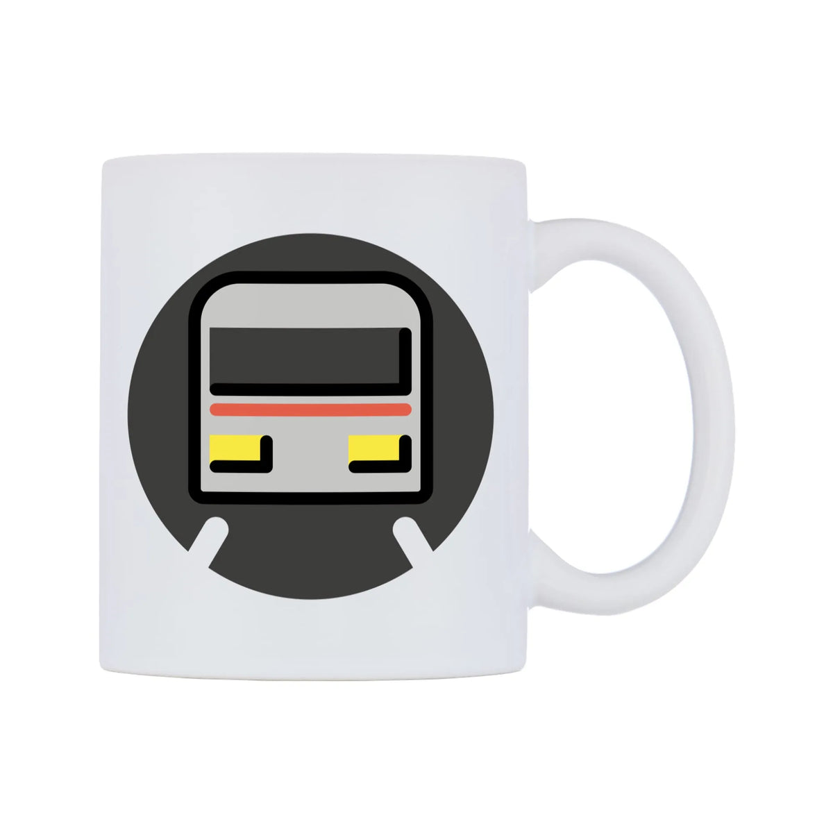 Metro Emoji Mug — mug, left side, on a white background