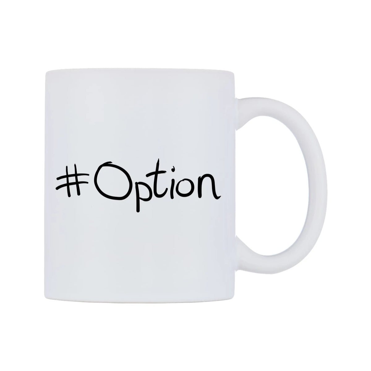 Option Mug — mug, left side, on a white background