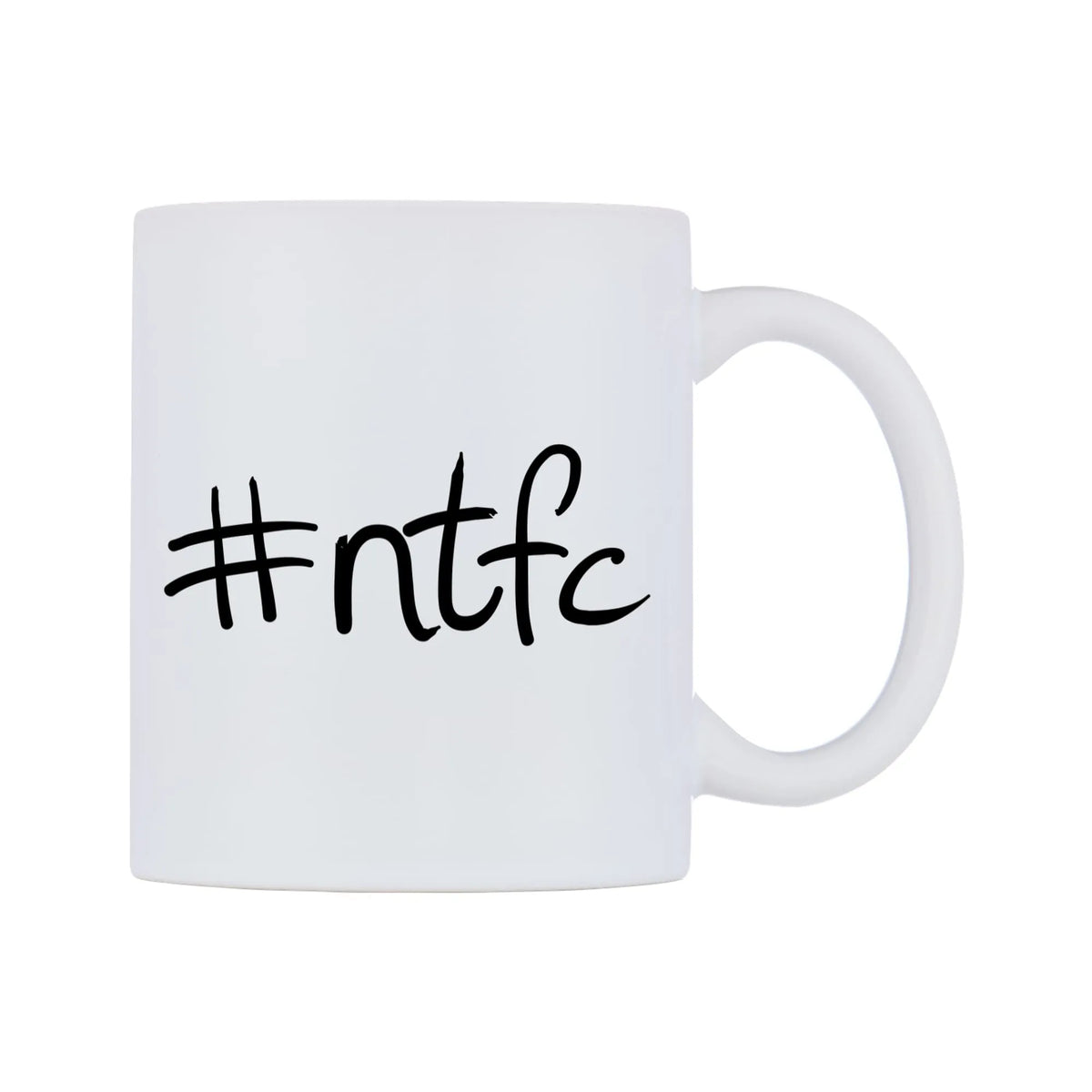 ntfc Mug — mug, left side, on a white background