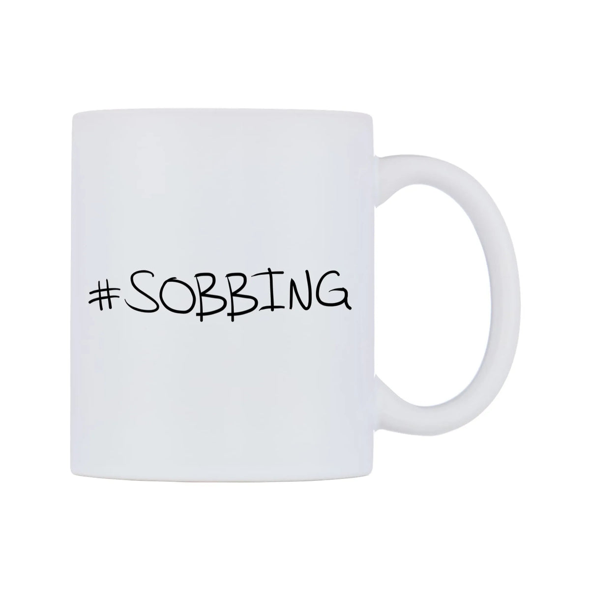 SOBBING Mug — mug, left side, on a white background