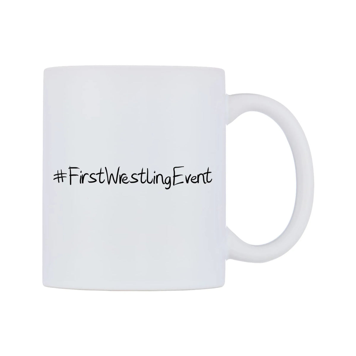 FirstWrestlingEvent Mug — mug, left side, on a white background