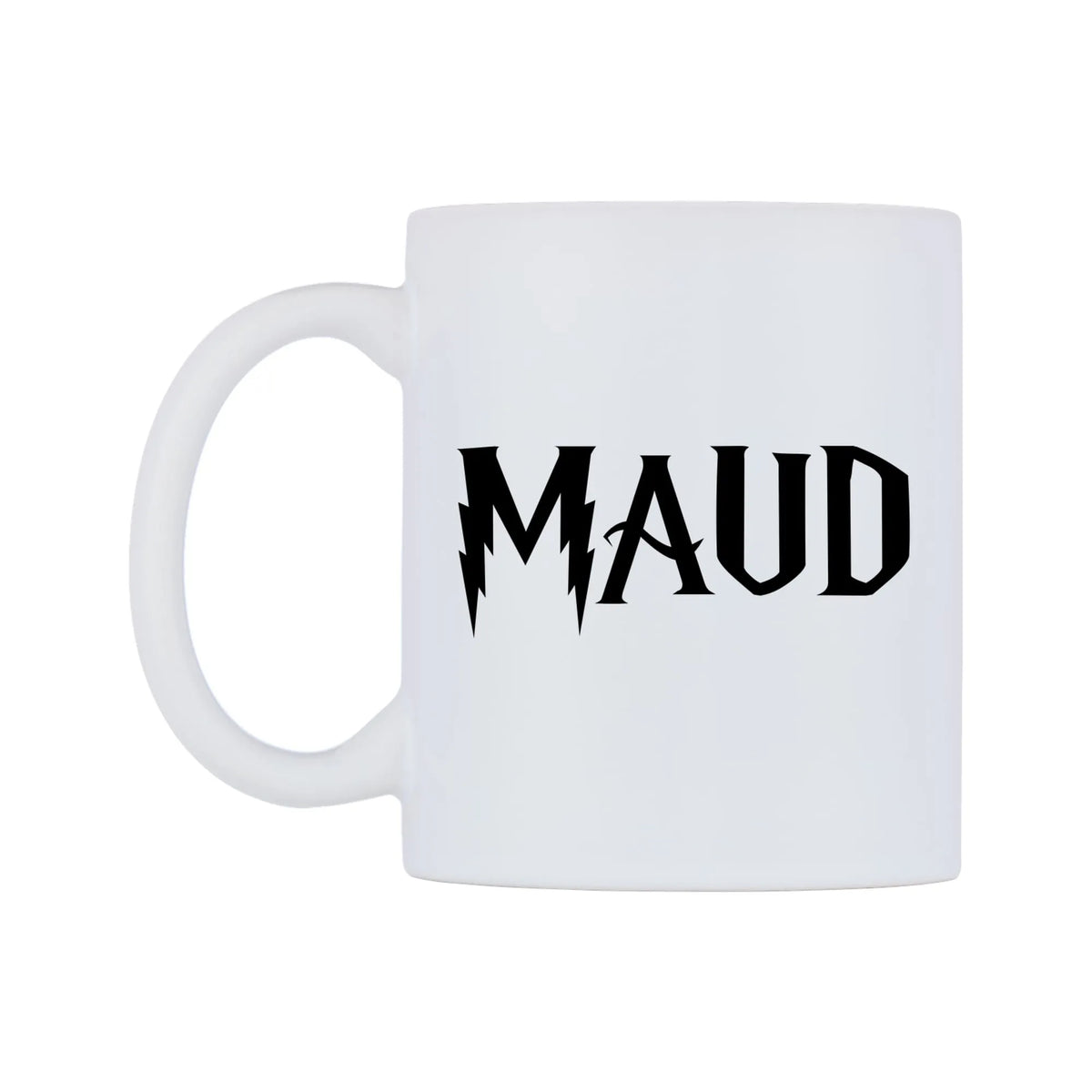 Maud - Wizard Themed Mug — white 11oz gloss mug, right side, on a white background