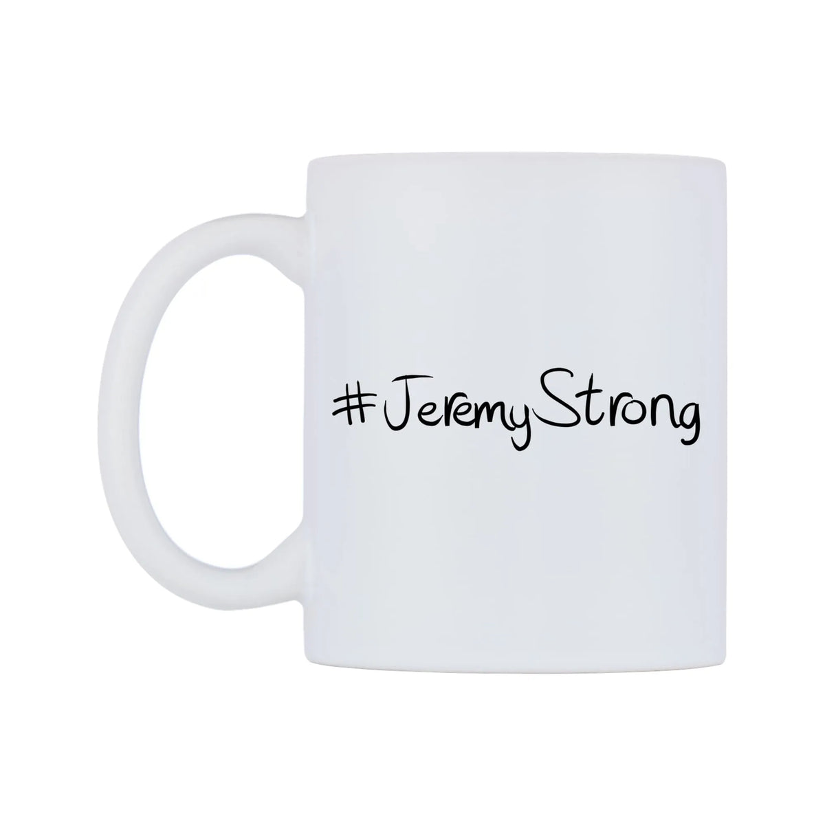 JeremyStrong Mug — mug, right side, on a white background