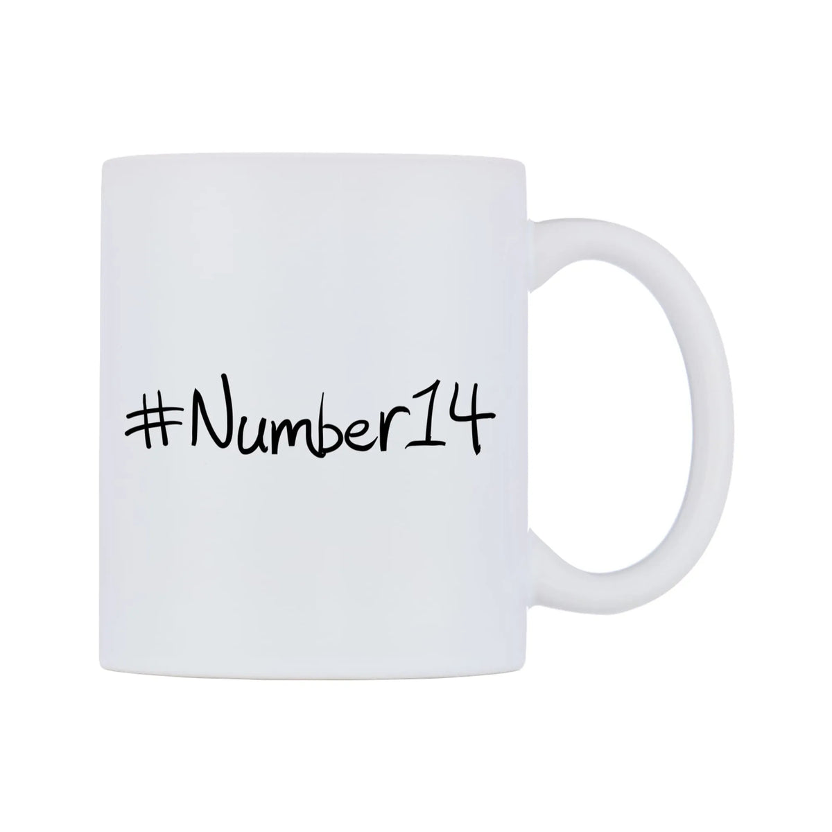 Number14 Mug — mug, left side, on a white background