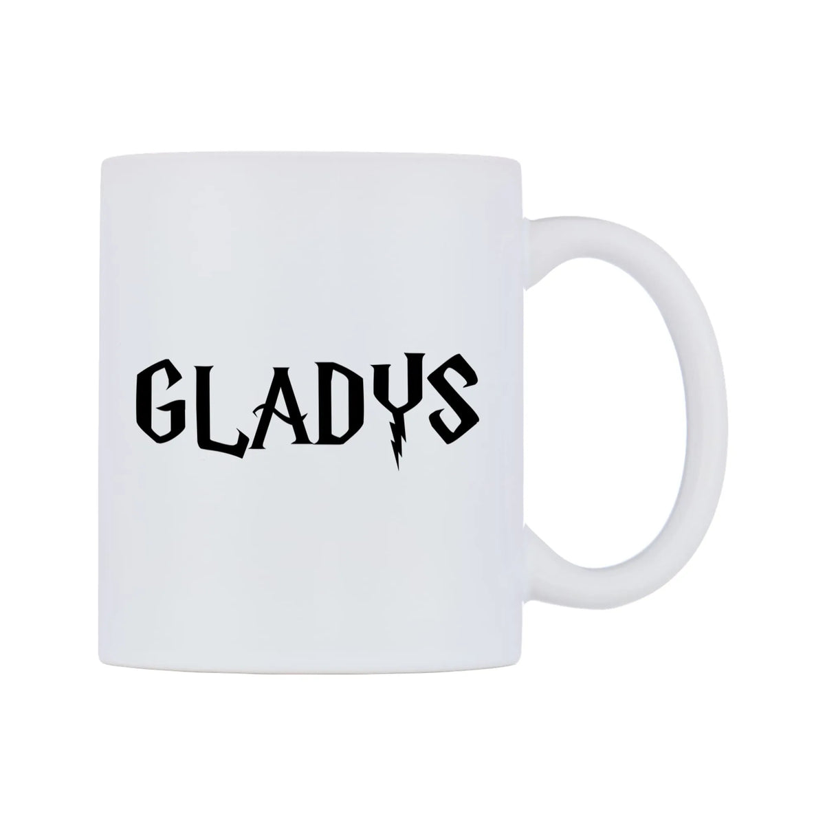 Gladys - Wizard Themed Mug — mug, left side, on a white background