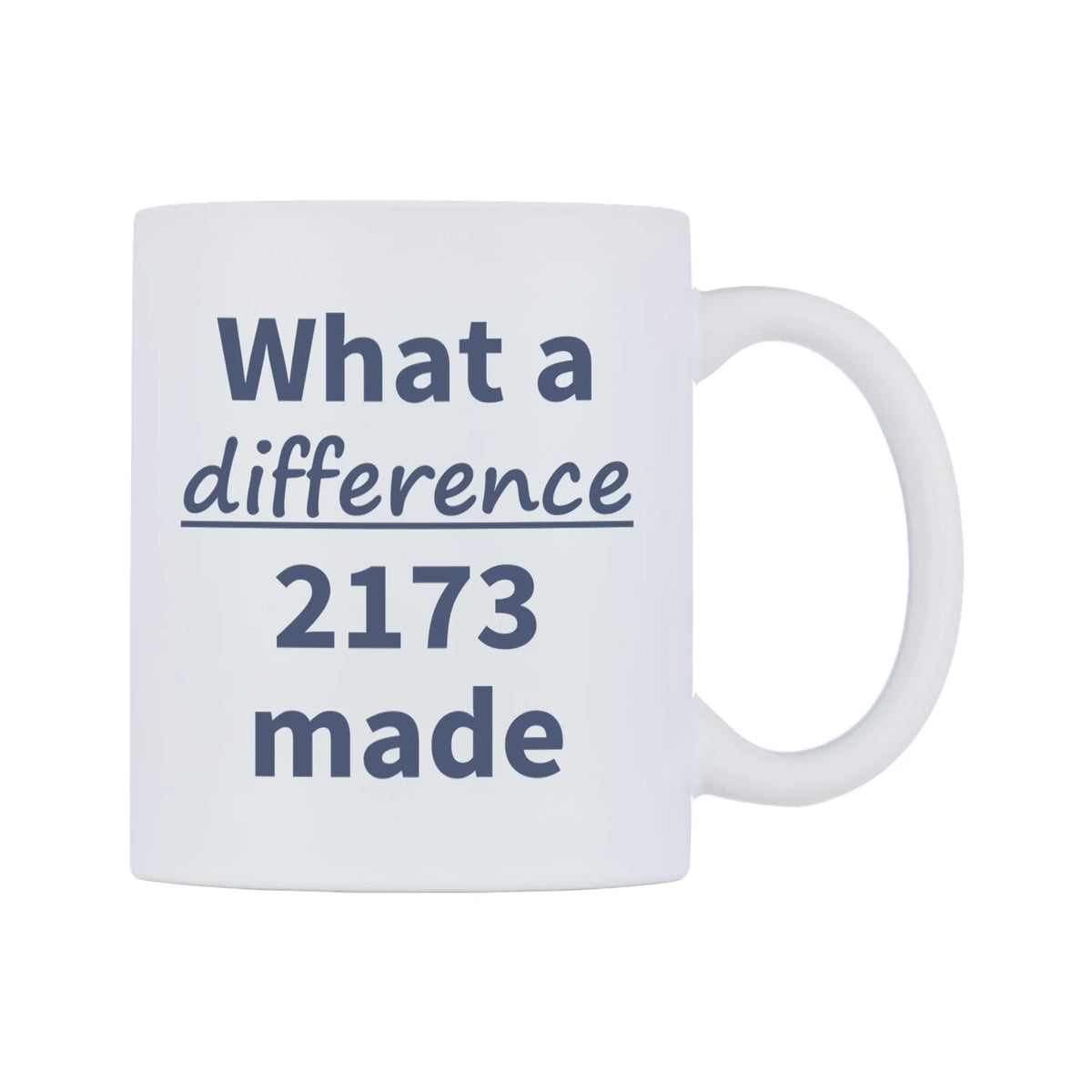 What a difference 2173 made Mug — mug, left side, on a white background