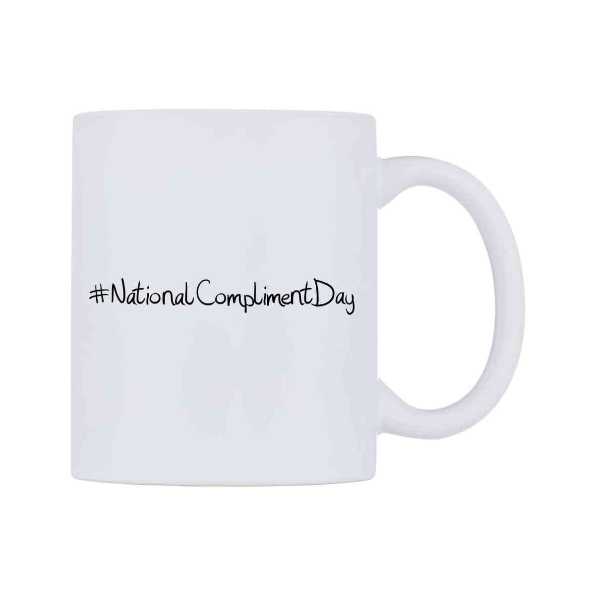 NationalComplimentDay Mug — mug, left side, on a white background