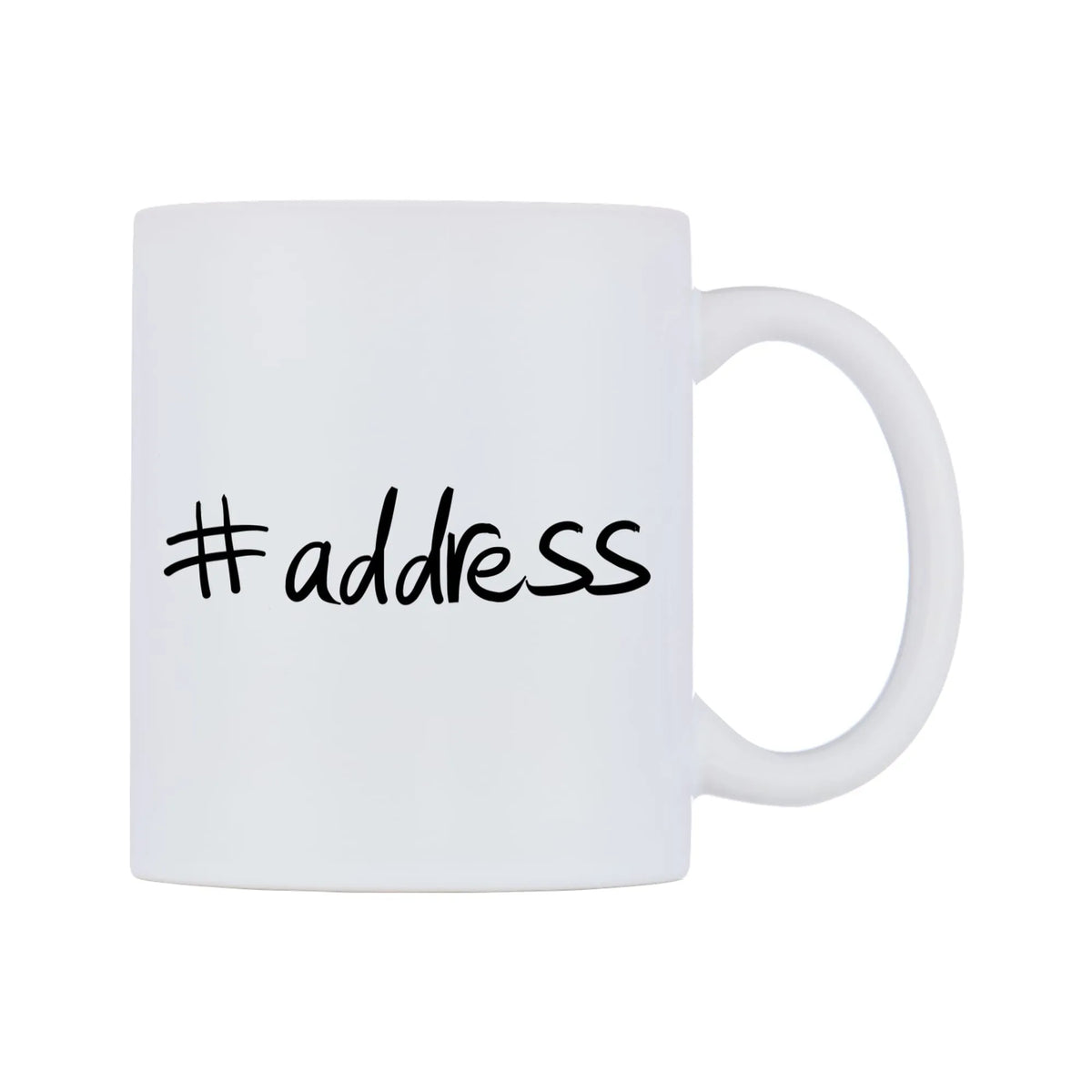 address Mug — mug, left side, on a white background
