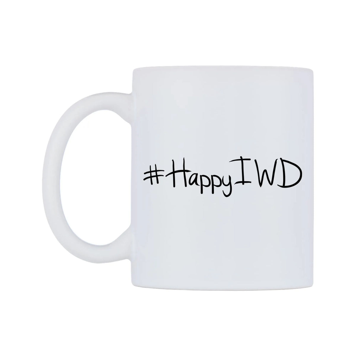 HappyIWD Mug — mug, right side, on a white background