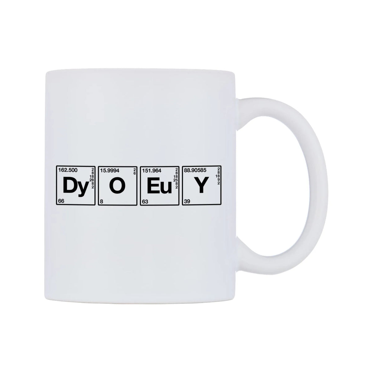 Joey - Chemistry Themed Mug — mug, left side, on a white background