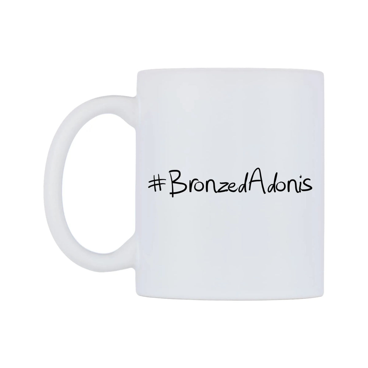 BronzedAdonis Mug — mug, right side, on a white background