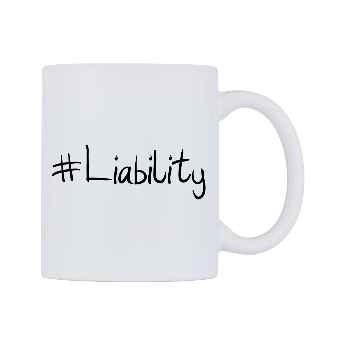 Liability Mug — mug, left side, on a white background