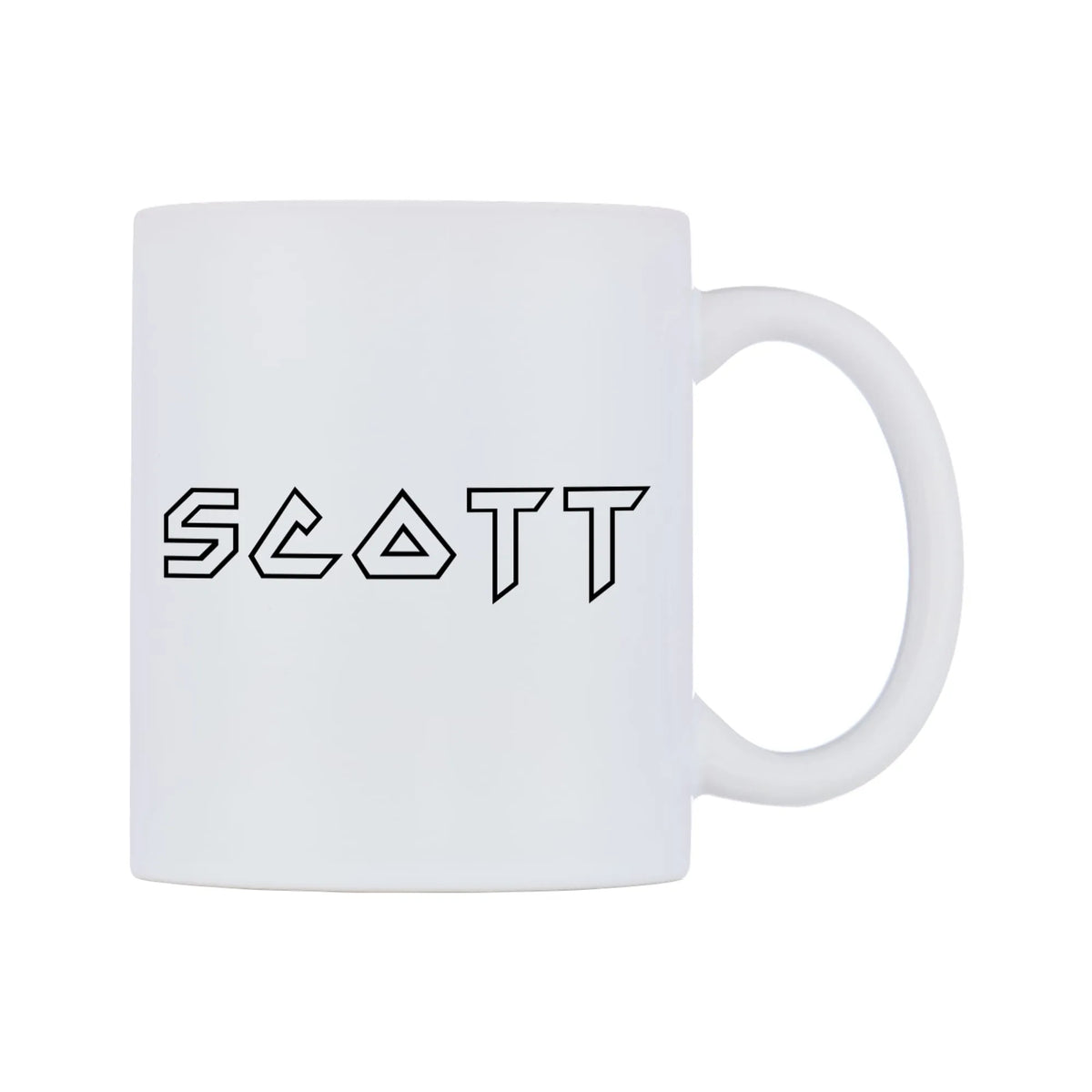 Scott - Iron Maiden Themed Mug — white 11oz gloss mug, left side, on a white background