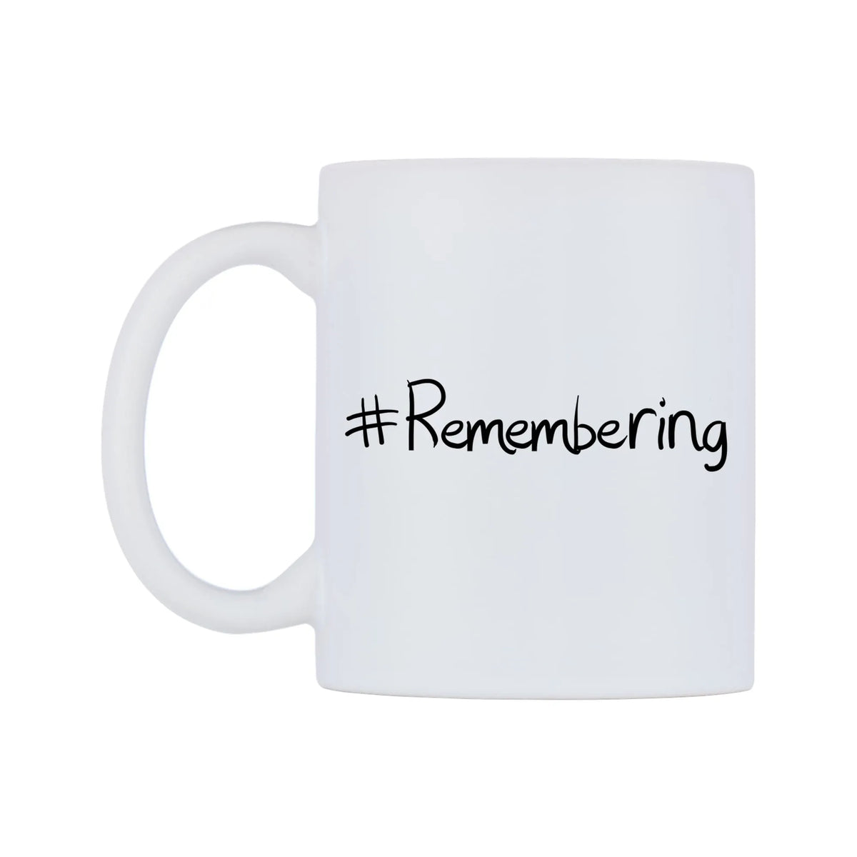 Remembering Mug — mug, right side, on a white background