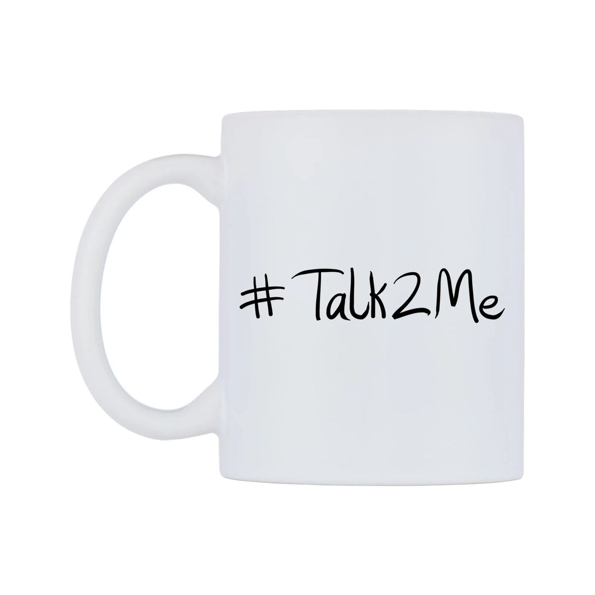 Talk2Me Mug — mug, right side, on a white background