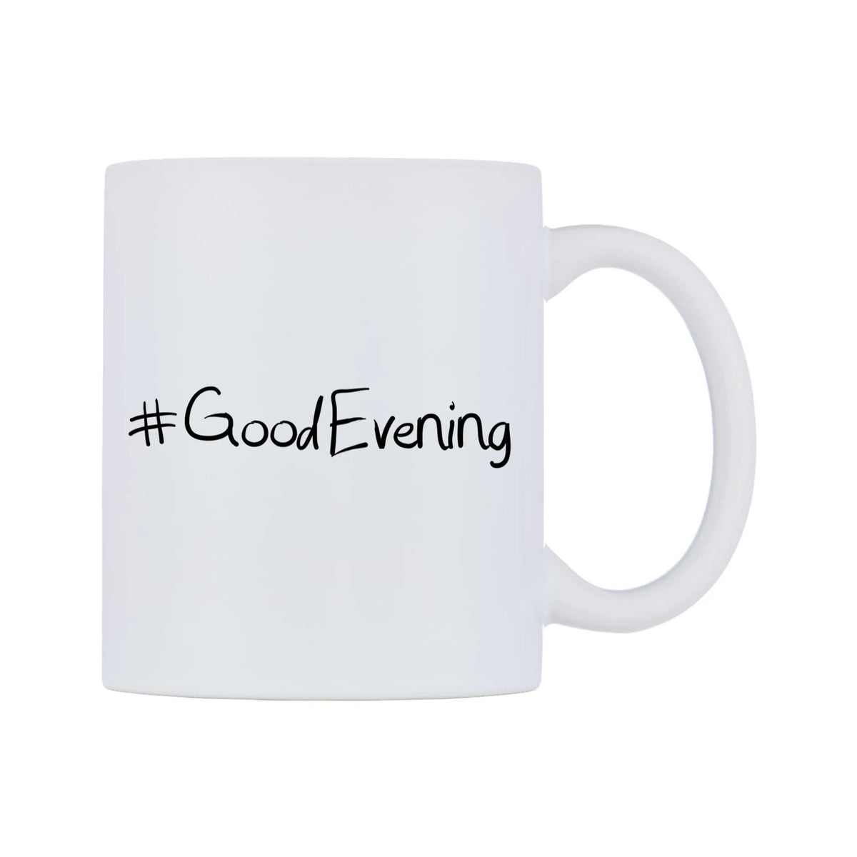 GoodEvening Mug — mug, left side, on a white background
