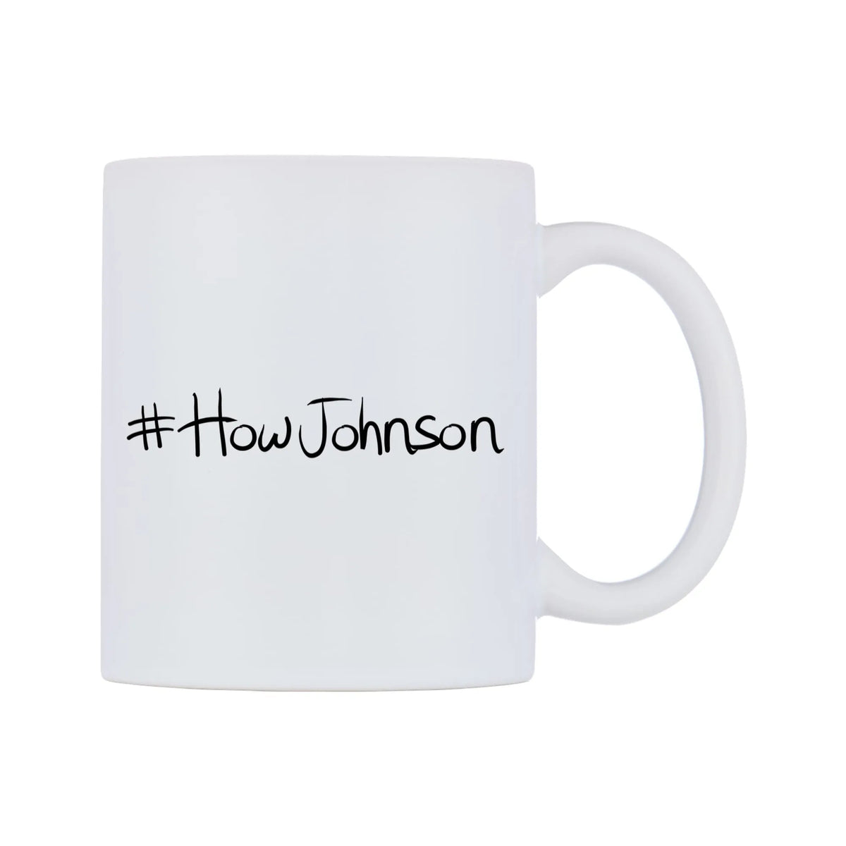 HowJohnson Mug — mug, left side, on a white background