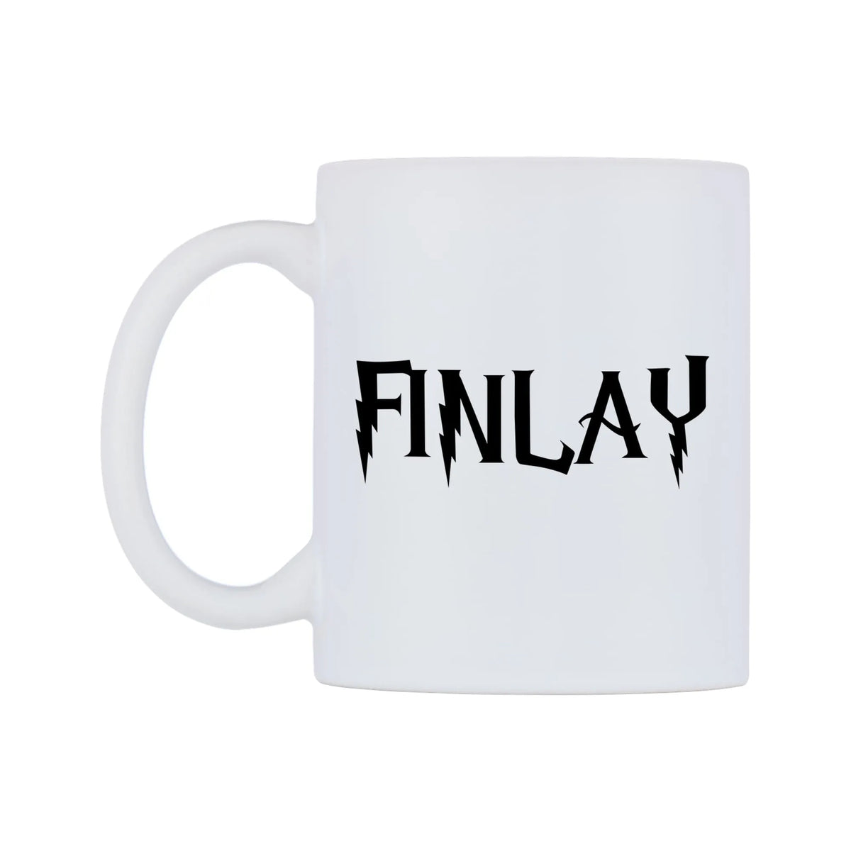 Finlay - Wizard Themed Mug — white 11oz gloss mug, right side, on a white background